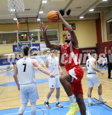 Basketball 2. Liga 2023/2024. Grunddurchgang 17. Runde.  KOS gegen Upper Austrian Ballers   Starlin Inoa Gil  (Austrian Ballers). Klagenfurt, am 10.2.2024.
Foto: Kuess

---
pressefotos, pressefotografie, kuess, qs, qspictures, sport, bild, bilder, bilddatenbank