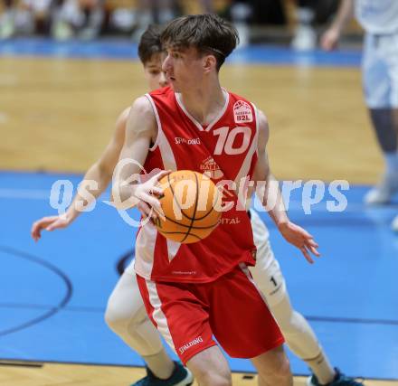 Basketball 2. Liga 2023/2024. Grunddurchgang 17. Runde.  KOS gegen Upper Austrian Ballers   Luca Dittrich (Austrian Ballers). Klagenfurt, am 10.2.2024.
Foto: Kuess

---
pressefotos, pressefotografie, kuess, qs, qspictures, sport, bild, bilder, bilddatenbank