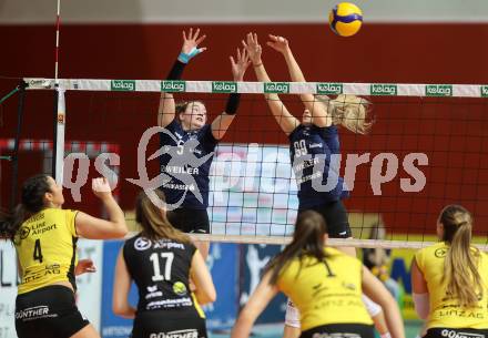 Volleyball. WVL. ATSC Wildcats Klagenfurt gegen Linz/Steg. Sara Chiara NEISS,  Lana HUSANOVIC (Wildcats). Klagenfurt, am 12.2.2024.
Foto: Kuess
---
pressefotos, pressefotografie, kuess, qs, qspictures, sport, bild, bilder, bilddatenbank