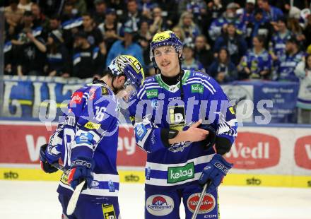 EBEL. Eishockey Bundesliga. EC VSV gegen HC TIWAG Innsbruck. Kevin Hancock, Dylan Macpherson  (VSV). Villach, am 21.2.2024.
Foto: Kuess
www.qspictures.net
---
pressefotos, pressefotografie, kuess, qs, qspictures, sport, bild, bilder, bilddatenbank