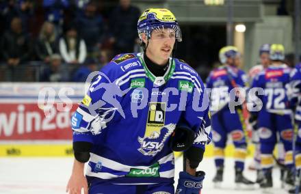 EBEL. Eishockey Bundesliga. EC VSV gegen HC TIWAG Innsbruck.  Dylan Macpherson (VSV). Villach, am 21.2.2024.
Foto: Kuess
www.qspictures.net
---
pressefotos, pressefotografie, kuess, qs, qspictures, sport, bild, bilder, bilddatenbank