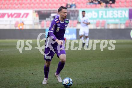 Fussball Bundesliga. SK Austria Klagenfurt gegen FC Blau Weiss Linz.  Max Besuschkow (Klagenfurt).  Klagenfurt, am 25.2.2024.
Foto: Kuess
www.qspictures.net
---
pressefotos, pressefotografie, kuess, qs, qspictures, sport, bild, bilder, bilddatenbank