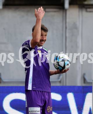 Fussball Bundesliga. SK Austria Klagenfurt gegen FC Blau Weiss Linz.  Christopher Wernitznig (Klagenfurt).  Klagenfurt, am 25.2.2024.
Foto: Kuess
www.qspictures.net
---
pressefotos, pressefotografie, kuess, qs, qspictures, sport, bild, bilder, bilddatenbank