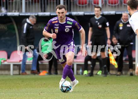 Fussball Bundesliga. SK Austria Klagenfurt gegen FC Blau Weiss Linz. Andrew Irving  (Klagenfurt).  Klagenfurt, am 25.2.2024.
Foto: Kuess
www.qspictures.net
---
pressefotos, pressefotografie, kuess, qs, qspictures, sport, bild, bilder, bilddatenbank