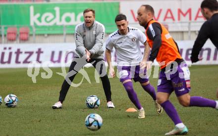 Fussball Bundesliga. SK Austria Klagenfurt gegen FC Blau Weiss Linz.  Co-Trainer Martin Lassnig (Klagenfurt).  Klagenfurt, am 25.2.2024.
Foto: Kuess
www.qspictures.net
---
pressefotos, pressefotografie, kuess, qs, qspictures, sport, bild, bilder, bilddatenbank