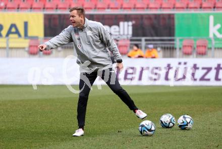 Fussball Bundesliga. SK Austria Klagenfurt gegen FC Blau Weiss Linz.  Co-Trainer Martin Lassnig (Klagenfurt).  Klagenfurt, am 25.2.2024.
Foto: Kuess
www.qspictures.net
---
pressefotos, pressefotografie, kuess, qs, qspictures, sport, bild, bilder, bilddatenbank