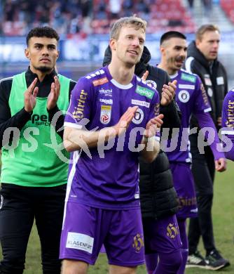 Fussball Bundesliga. SK Austria Klagenfurt gegen FC Blau Weiss Linz.  Christopher Cvetko (Klagenfurt).  Klagenfurt, am 25.2.2024.
Foto: Kuess
www.qspictures.net
---
pressefotos, pressefotografie, kuess, qs, qspictures, sport, bild, bilder, bilddatenbank