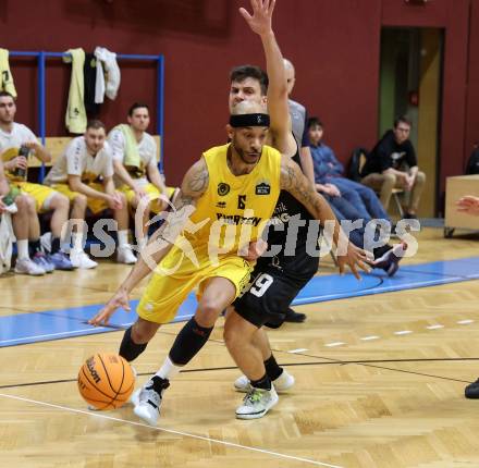 Basketball 2. Liga 2023/2024. Playoffs. VF-031.  Woerthersee Piraten gegen Guessing Blackbirds.  Shawn L. Ray  (Piraten),   Jakob Ernst  (Guessing). Klagenfurt, am 2.3.2024.
Foto: Kuess

---
pressefotos, pressefotografie, kuess, qs, qspictures, sport, bild, bilder, bilddatenbank