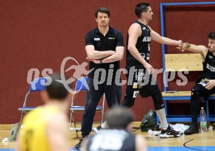 Basketball 2. Liga 2023/2024. Playoffs. VF-031.  Woerthersee Piraten gegen Guessing Blackbirds.   Trainer Daniel Muellner  (Guessing). Klagenfurt, am 2.3.2024.
Foto: Kuess

---
pressefotos, pressefotografie, kuess, qs, qspictures, sport, bild, bilder, bilddatenbank