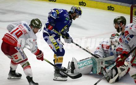 EBEL. Eishockey Bundesliga. EC VSV gegen HCB Suedtirol Alperia. Tyler Ryan Steenbergergen,   (VSV),   Brad Mcclure, Sam Harvey (Bozen). Villach, am 5.3.2024.
Foto: Kuess
www.qspictures.net
---
pressefotos, pressefotografie, kuess, qs, qspictures, sport, bild, bilder, bilddatenbank