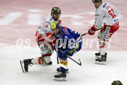 EBEL. Eishockey Bundesliga. EC VSV gegen HCB Suedtirol Alperia.  Alexander Rauchenwald,  (VSV),   Dustin Gazley (Bozen). Villach, am 5.3.2024.
Foto: Kuess
www.qspictures.net
---
pressefotos, pressefotografie, kuess, qs, qspictures, sport, bild, bilder, bilddatenbank