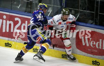 EBEL. Eishockey Bundesliga. EC VSV gegen HCB Suedtirol Alperia.  Mark Katic, (VSV),  Christian Thomas   (Bozen). Villach, am 9.3.2024.
Foto: Kuess
www.qspictures.net
---
pressefotos, pressefotografie, kuess, qs, qspictures, sport, bild, bilder, bilddatenbank