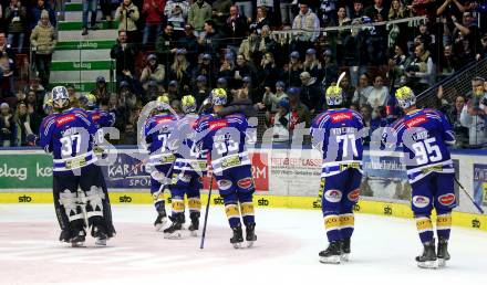 EBEL. Eishockey Bundesliga. EC VSV gegen HCB Suedtirol Alperia. Jubel  (VSV). Villach, am 9.3.2024.
Foto: Kuess
www.qspictures.net
---
pressefotos, pressefotografie, kuess, qs, qspictures, sport, bild, bilder, bilddatenbank