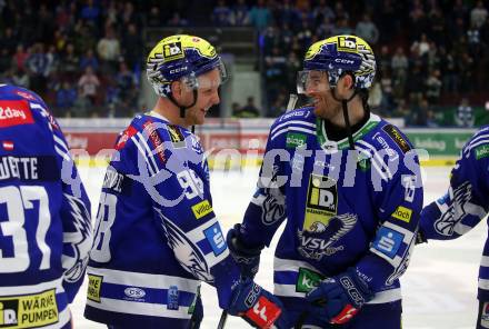 EBEL. Eishockey Bundesliga. EC VSV gegen HCB Suedtirol Alperia. Blaz Tomazevic, Kevin Hancock  (VSV). Villach, am 9.3.2024.
Foto: Kuess
www.qspictures.net
---
pressefotos, pressefotografie, kuess, qs, qspictures, sport, bild, bilder, bilddatenbank