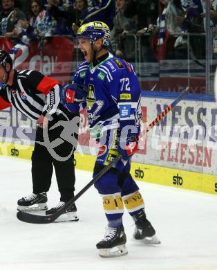 EBEL. Eishockey Bundesliga. EC VSV gegen HCB Suedtirol Alperia. Torjubel John Hughes  (VSV). Villach, am 9.3.2024.
Foto: Kuess
www.qspictures.net
---
pressefotos, pressefotografie, kuess, qs, qspictures, sport, bild, bilder, bilddatenbank