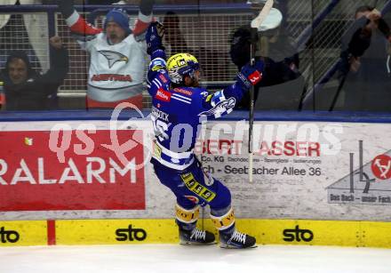 EBEL. Eishockey Bundesliga. EC VSV gegen HCB Suedtirol Alperia.  Torjubel Kevin Hancock (VSV). Villach, am 9.3.2024.
Foto: Kuess
www.qspictures.net
---
pressefotos, pressefotografie, kuess, qs, qspictures, sport, bild, bilder, bilddatenbank