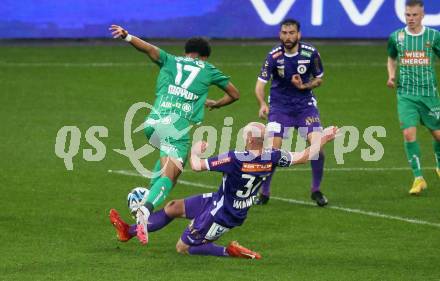 Fussball Bundesliga. SK Austria Klagenfurt gegen Rapid Wien. Nicolas Wimmer,  (Klagenfurt), Fally Mayulu   (Rapid).  Klagenfurt, am 10.3.2024.
Foto: Kuess
www.qspictures.net
---
pressefotos, pressefotografie, kuess, qs, qspictures, sport, bild, bilder, bilddatenbank