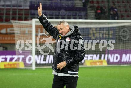 Fussball Bundesliga. SK Austria Klagenfurt gegen Rapid Wien. Jubel Trainer Peter Pacult  (Klagenfurt). Klagenfurt, am 10.3.2024.
Foto: Kuess
www.qspictures.net
---
pressefotos, pressefotografie, kuess, qs, qspictures, sport, bild, bilder, bilddatenbank