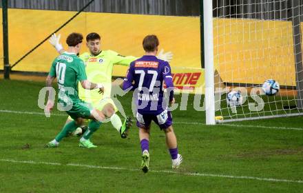 Fussball Bundesliga. SK Austria Klagenfurt gegen Rapid Wien. Phillip Menzel, (Klagenfurt),   Christoph Lang   (Rapid).  Klagenfurt, am 10.3.2024.
Foto: Kuess
www.qspictures.net
---
pressefotos, pressefotografie, kuess, qs, qspictures, sport, bild, bilder, bilddatenbank