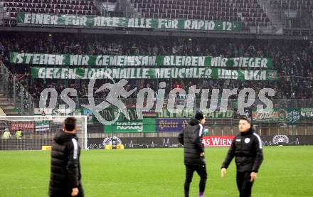 Fussball Bundesliga. SK Austria Klagenfurt gegen Rapid Wien.  Fans (Rapid).  Klagenfurt, am 10.3.2024.
Foto: Kuess
www.qspictures.net
---
pressefotos, pressefotografie, kuess, qs, qspictures, sport, bild, bilder, bilddatenbank