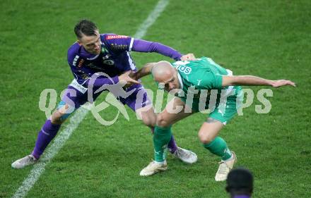 Fussball Bundesliga. SK Austria Klagenfurt gegen Rapid Wien. Max Besuschkow, (Klagenfurt), Lukas Grgic    (Rapid).  Klagenfurt, am 10.3.2024.
Foto: Kuess
www.qspictures.net
---
pressefotos, pressefotografie, kuess, qs, qspictures, sport, bild, bilder, bilddatenbank