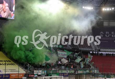 Fussball Bundesliga. SK Austria Klagenfurt gegen Rapid Wien.  Fans  (Rapid).  Klagenfurt, am 10.3.2024.
Foto: Kuess
www.qspictures.net
---
pressefotos, pressefotografie, kuess, qs, qspictures, sport, bild, bilder, bilddatenbank