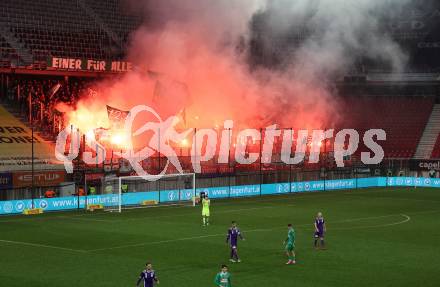 Fussball Bundesliga. SK Austria Klagenfurt gegen Rapid Wien.  Fans  (Rapid).  Klagenfurt, am 10.3.2024.
Foto: Kuess
www.qspictures.net
---
pressefotos, pressefotografie, kuess, qs, qspictures, sport, bild, bilder, bilddatenbank