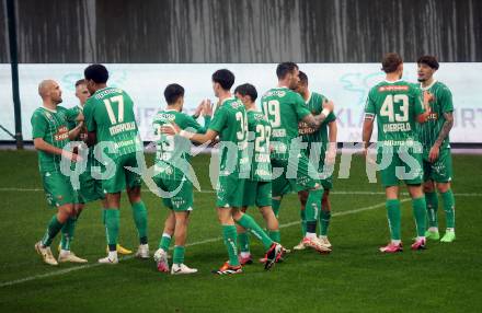 Fussball Bundesliga. SK Austria Klagenfurt gegen Rapid Wien. Torjubel   (Rapid).  Klagenfurt, am 10.3.2024.
Foto: Kuess
www.qspictures.net
---
pressefotos, pressefotografie, kuess, qs, qspictures, sport, bild, bilder, bilddatenbank