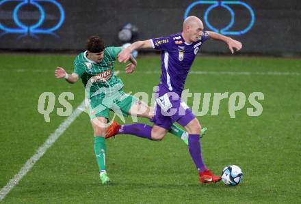 Fussball Bundesliga. SK Austria Klagenfurt gegen Rapid Wien.  Nicolas Wimmer, (Klagenfurt), Christoph Lang   (Rapid).  Klagenfurt, am 10.3.2024.
Foto: Kuess
www.qspictures.net
---
pressefotos, pressefotografie, kuess, qs, qspictures, sport, bild, bilder, bilddatenbank