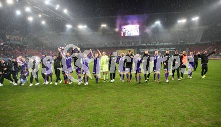 Fussball Bundesliga. SK Austria Klagenfurt gegen Rapid Wien. Jubel   (Klagenfurt). Klagenfurt, am 10.3.2024.
Foto: Kuess
www.qspictures.net
---
pressefotos, pressefotografie, kuess, qs, qspictures, sport, bild, bilder, bilddatenbank