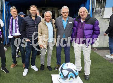 Fussball Bundesliga. SK Austria Klagenfurt gegen Rapid Wien. Walter Koch, Zeljko Karajica, Franz Hasil, Friedrich Koncilia, Helmut Koenig. Klagenfurt, am 10.3.2024.
Foto: Kuess
www.qspictures.net
---
pressefotos, pressefotografie, kuess, qs, qspictures, sport, bild, bilder, bilddatenbank