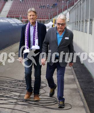 Fussball Bundesliga. SK Austria Klagenfurt gegen Rapid Wien. Walter Koch, Friedrich Koncilia. Klagenfurt, am 10.3.2024.
Foto: Kuess
www.qspictures.net
---
pressefotos, pressefotografie, kuess, qs, qspictures, sport, bild, bilder, bilddatenbank