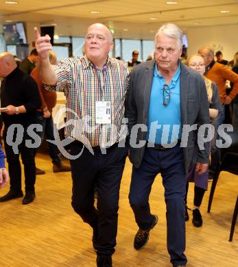 Fussball Bundesliga. SK Austria Klagenfurt gegen Rapid Wien.  Egon Katnik, Friedrich Koncilia. Klagenfurt, am 10.3.2024.
Foto: Kuess
www.qspictures.net
---
pressefotos, pressefotografie, kuess, qs, qspictures, sport, bild, bilder, bilddatenbank