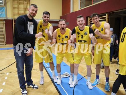 Basketball 2. Liga 2023/2024. Playoffs. VF-033.  Woerthersee Piraten gegen Guessing Blackbirds.  Rasid Mahalbasic, Marin Sliskovic, Daniel Filipovic, Jernej Andolsek Heine, Simon Finzgar  (Piraten),   Klagenfurt, am 16.3.2024.
Foto: Kuess

---
pressefotos, pressefotografie, kuess, qs, qspictures, sport, bild, bilder, bilddatenbank