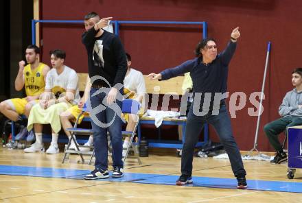 Basketball 2. Liga 2023/2024. Playoffs. VF-033.  Woerthersee Piraten gegen Guessing Blackbirds.   Rasid Mahalbasic, Trainer Andreas Kuttnig (Piraten),   Klagenfurt, am 16.3.2024.
Foto: Kuess

---
pressefotos, pressefotografie, kuess, qs, qspictures, sport, bild, bilder, bilddatenbank