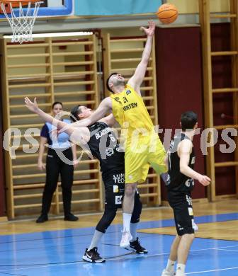 Basketball 2. Liga 2023/2024. Playoffs. VF-033.  Woerthersee Piraten gegen Guessing Blackbirds.  Marin Sliskovic  (Piraten),  Thomas Knor  (Guessing). Klagenfurt, am 16.3.2024.
Foto: Kuess

---
pressefotos, pressefotografie, kuess, qs, qspictures, sport, bild, bilder, bilddatenbank