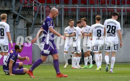 Fussball Bundesliga. SK Austria Klagenfurt gegen SK Puntigamer Sturm Graz.  Torjubel Tomi Horvat (Graz).  Klagenfurt, am 17.3.2024.
Foto: Kuess
www.qspictures.net
---
pressefotos, pressefotografie, kuess, qs, qspictures, sport, bild, bilder, bilddatenbank