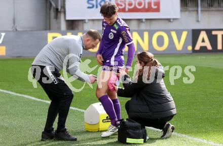 Fussball Bundesliga. SK Austria Klagenfurt gegen SK Puntigamer Sturm Graz. Matej Vidovic, Simon Straudi, Theresa Schmidt  (Klagenfurt).  Klagenfurt, am 17.3.2024.
Foto: Kuess
www.qspictures.net
---
pressefotos, pressefotografie, kuess, qs, qspictures, sport, bild, bilder, bilddatenbank