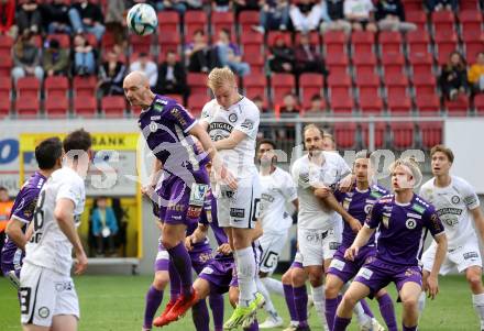 Fussball Bundesliga. SK Austria Klagenfurt gegen SK Puntigamer Sturm Graz.  Nicolas Wimmer,  (Klagenfurt),  Mika Miles Biereth (Graz).  Klagenfurt, am 17.3.2024.
Foto: Kuess
www.qspictures.net
---
pressefotos, pressefotografie, kuess, qs, qspictures, sport, bild, bilder, bilddatenbank