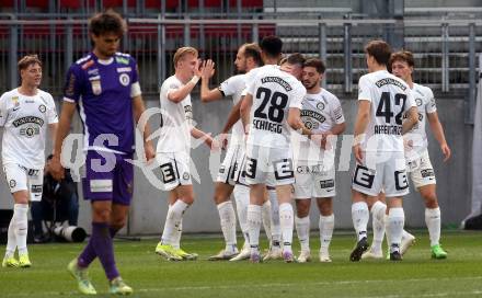 Fussball Bundesliga. SK Austria Klagenfurt gegen SK Puntigamer Sturm Graz.  Torjubel Tomi Horvat (Graz).  Klagenfurt, am 17.3.2024.
Foto: Kuess
www.qspictures.net
---
pressefotos, pressefotografie, kuess, qs, qspictures, sport, bild, bilder, bilddatenbank