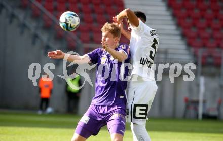 Fussball Bundesliga. SK Austria Klagenfurt gegen SK Puntigamer Sturm Graz. Nicolas Binder,   (Klagenfurt),  Gregory Wuethrich (Graz).  Klagenfurt, am 17.3.2024.
Foto: Kuess
www.qspictures.net
---
pressefotos, pressefotografie, kuess, qs, qspictures, sport, bild, bilder, bilddatenbank