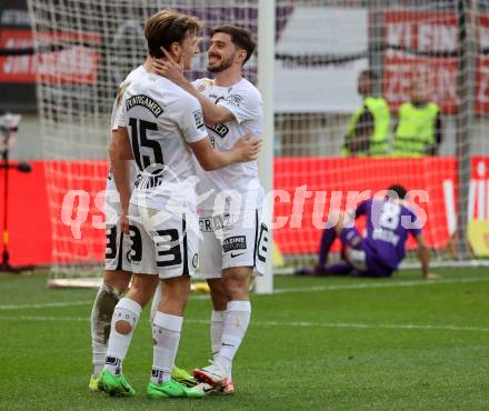 Fussball Bundesliga. SK Austria Klagenfurt gegen SK Puntigamer Sturm Graz.  Torjubel William Boving Vick  (Graz).  Klagenfurt, am 17.3.2024.
Foto: Kuess
www.qspictures.net
---
pressefotos, pressefotografie, kuess, qs, qspictures, sport, bild, bilder, bilddatenbank