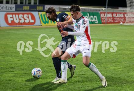 Fussball Regionalliga. WAC Amateure gegen Wallern.  Armin Karic  (WAC),  
Jakob Karlinger   (Wallern). Wolfsberg, am 22.3.2024.
Foto: Kuess
www.qspictures.net
---
pressefotos, pressefotografie, kuess, qs, qspictures, sport, bild, bilder, bilddatenbank