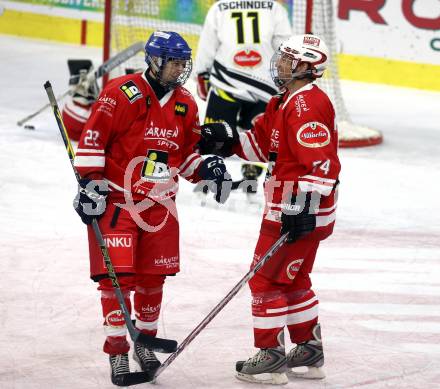 Eishockey. Promispiel. Klagenfurt gegen Villach.  Denise Altmann, Dieter Kalt (Klagenfurt),    KLagenfurt, am 27.4.2024.
Foto: Kuess
www.qspictures.net
---
pressefotos, pressefotografie, kuess, qs, qspictures, sport, bild, bilder, bilddatenbank