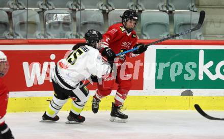 Eishockey. Promispiel. Klagenfurt gegen Villach.  Eva Verworner,   (Klagenfurt), Yvonne Grascher  (Villach). KLagenfurt, am 27.4.2024.
Foto: Kuess
www.qspictures.net
---
pressefotos, pressefotografie, kuess, qs, qspictures, sport, bild, bilder, bilddatenbank