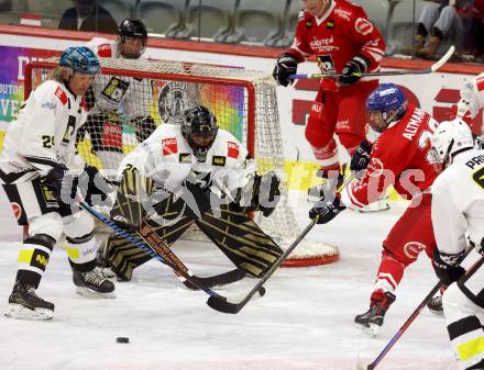 Eishockey. Promispiel. Klagenfurt gegen Villach. Denise Altmann,  (Klagenfurt),  Nina Geyer, Christian Perthaler  (Villach). KLagenfurt, am 27.4.2024.
Foto: Kuess
www.qspictures.net
---
pressefotos, pressefotografie, kuess, qs, qspictures, sport, bild, bilder, bilddatenbank