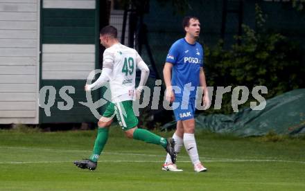 Fussball. Kaerntner Liga. Donau gegen SAK.  Torjubel Damjan Jovanovic (Donau).  Klagenfurt, 8.5.2024.
Foto: Kuess
www.qspictures.net
---
pressefotos, pressefotografie, kuess, qs, qspictures, sport, bild, bilder, bilddatenbank