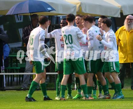 Fussball. Kaerntner Liga. Donau gegen SAK.  Torjubel Donau.  Klagenfurt, 8.5.2024.
Foto: Kuess
www.qspictures.net
---
pressefotos, pressefotografie, kuess, qs, qspictures, sport, bild, bilder, bilddatenbank