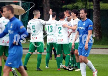 Fussball. Kaerntner Liga. Donau gegen SAK.  Torjubel Donau (Donau).  Klagenfurt, 8.5.2024.
Foto: Kuess
www.qspictures.net
---
pressefotos, pressefotografie, kuess, qs, qspictures, sport, bild, bilder, bilddatenbank