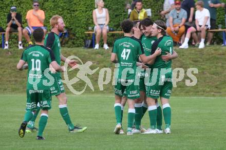 Fussball. Kaerntner Liga. Ferlach Atus gegen Lendorf.  Torjubel Sandro Christoph Morgenstern  (Lendorf).  Ferlach, 11.5.2024.
Foto: Kuess
www.qspictures.net
---
pressefotos, pressefotografie, kuess, qs, qspictures, sport, bild, bilder, bilddatenbank